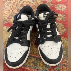 Nike low panda dunks (black and white)